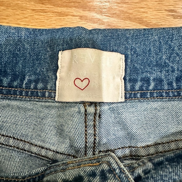 Revive denim, lightly worn, cross button jeans - Picture 3 of 3